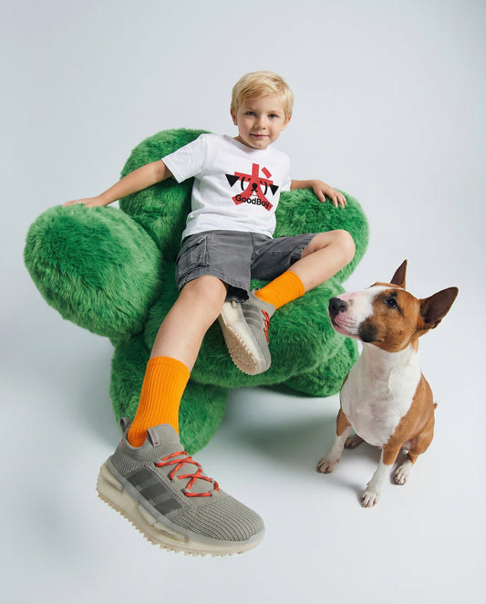 GoodBoy. 犬 — SUAPM TYPO Collection — White Organic cotton kids t-shirt