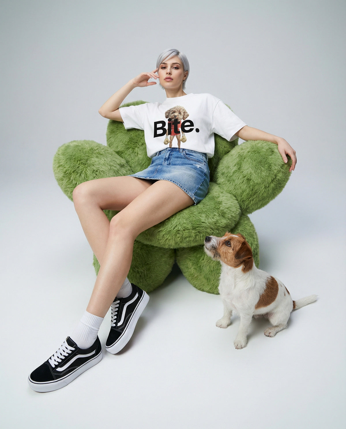 Bite — SUAPM TYPO Collection — White Unisex box tee