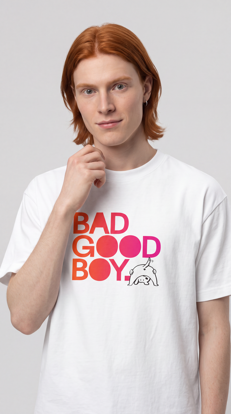 Bad Good Boy. — BAD GOOD BOY Collection — White Unisex box tee
