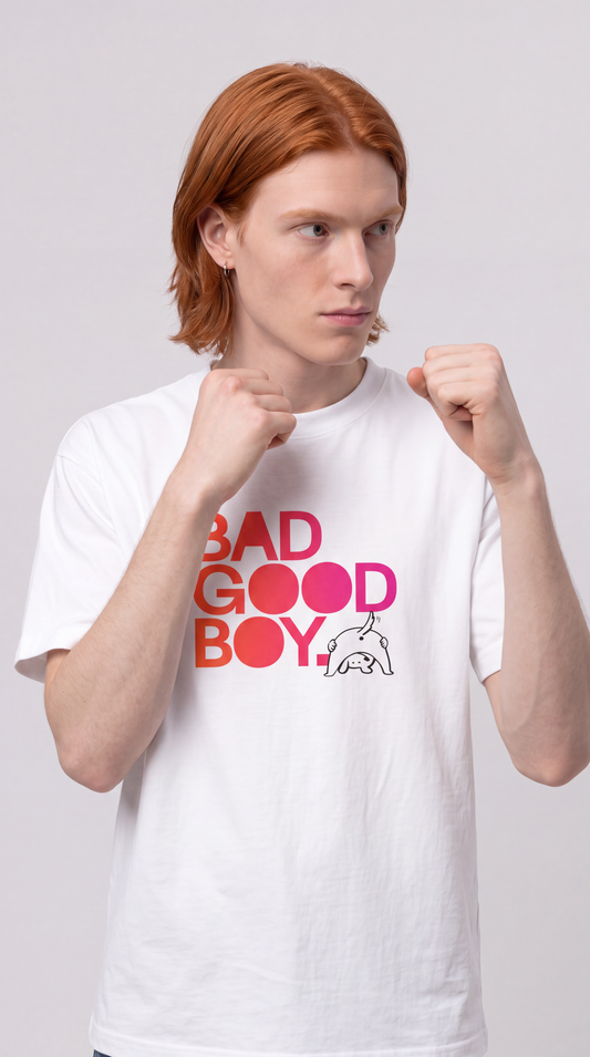 Bad Good Boy. — BAD GOOD BOY Collection — White Unisex box tee