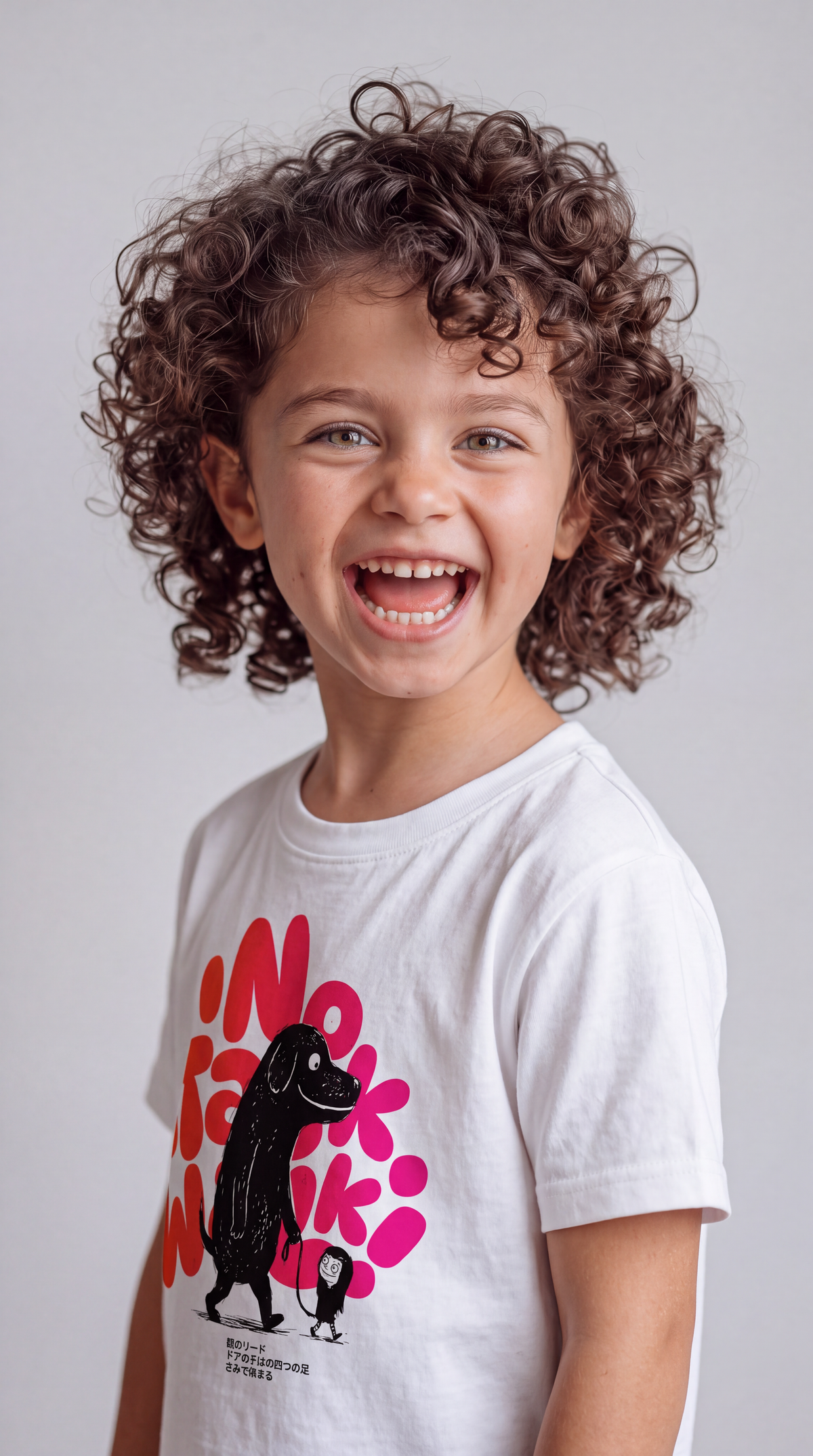 No talk. Walk. —  White organic cotton kids t-shirt