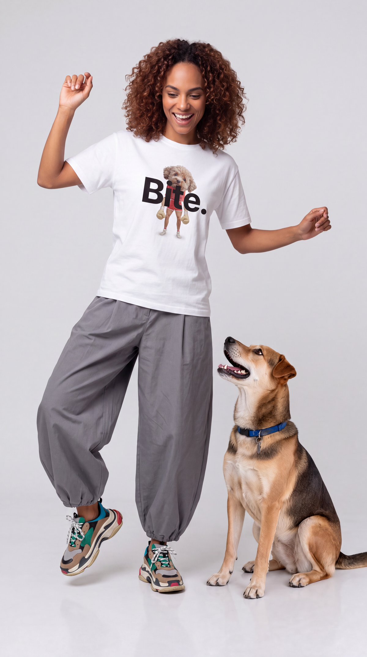 Bite — SUAPM TYPO Collection — White Unisex box tee