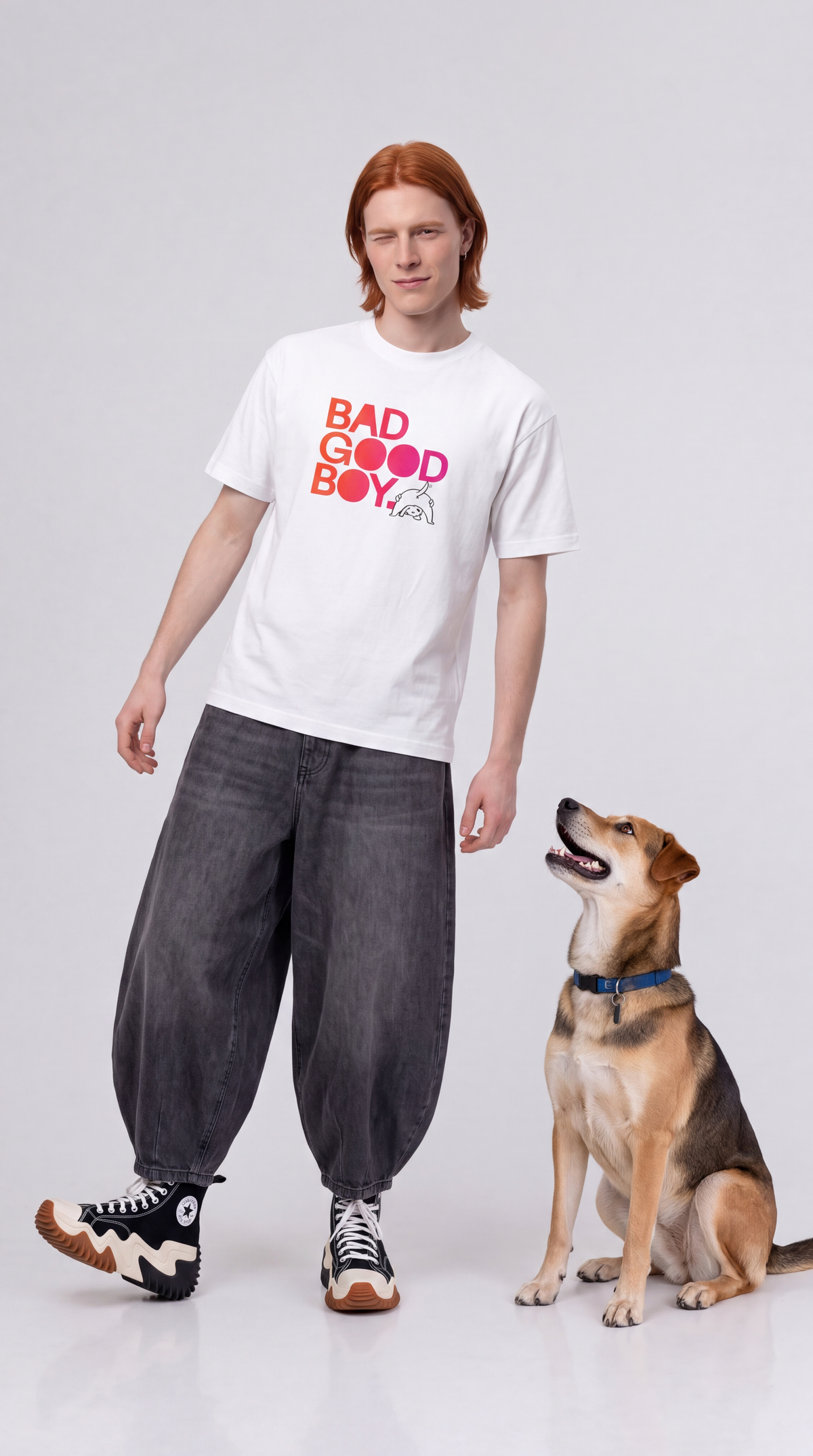 Bad Good Boy. — BAD GOOD BOY Collection — White Unisex box tee