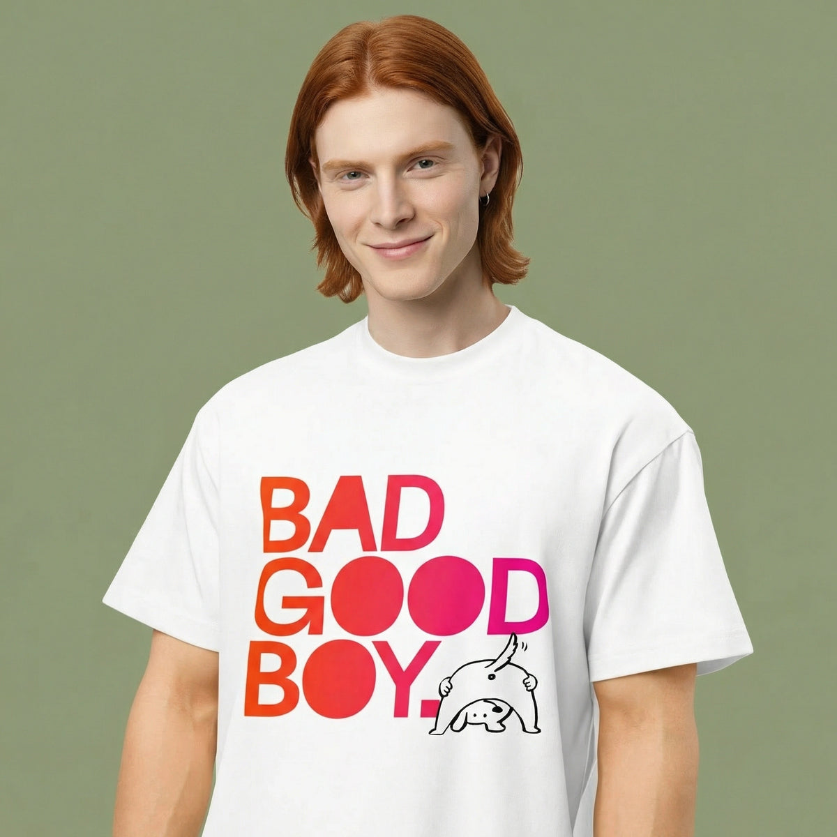 Bad Good Boy. — BAD GOOD BOY Collection — White Men’s box tee