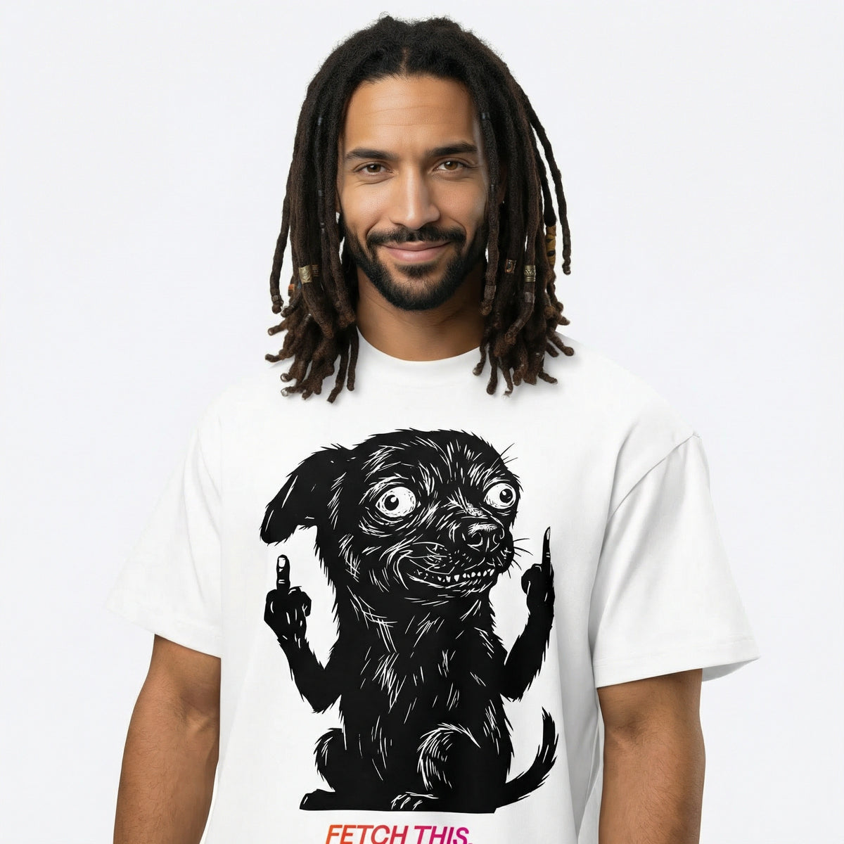 FETCH THIS. — Bad Good Boy Collection — White Unisex box tee