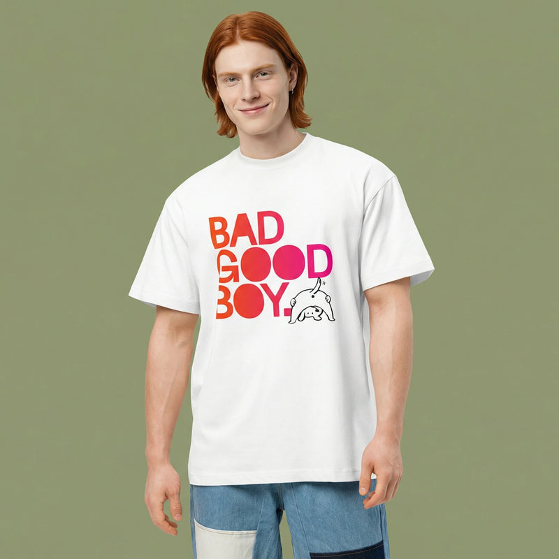 Bad Good Boy. — BAD GOOD BOY Collection — White Men’s box tee