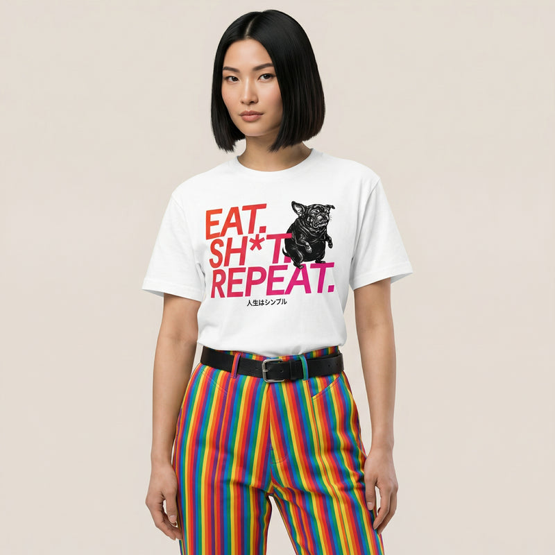 EAT. SH*T. REPEAT. — BAD GOOD BOY Collection — White Men’s box tee