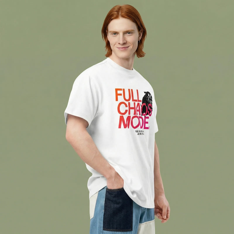 FULL CHAOS MODE — BAD GOOD BOY Collection — White Men’s box tee