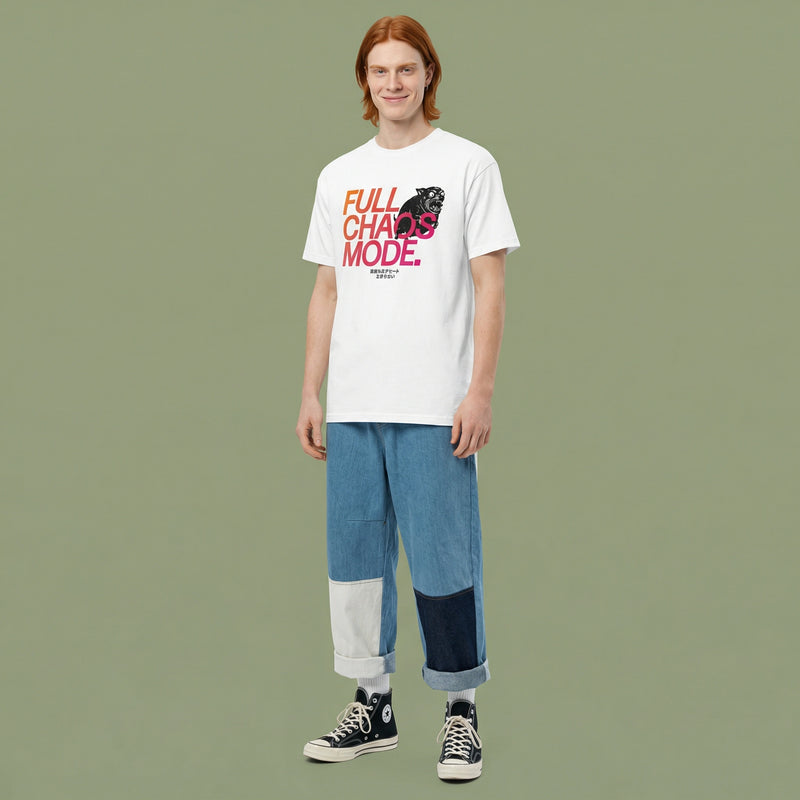 FULL CHAOS MODE — BAD GOOD BOY Collection — White Men’s box tee