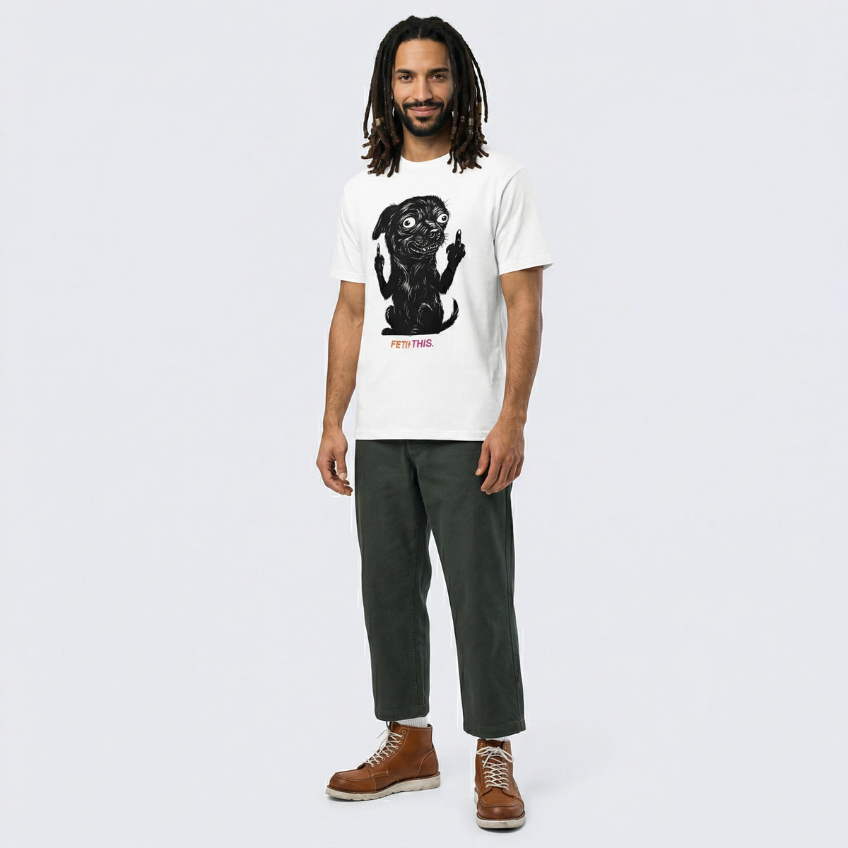 FETCH THIS. — Bad Good Boy Collection — White Unisex box tee