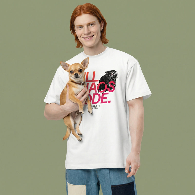 FULL CHAOS MODE — BAD GOOD BOY Collection — White Men’s box tee