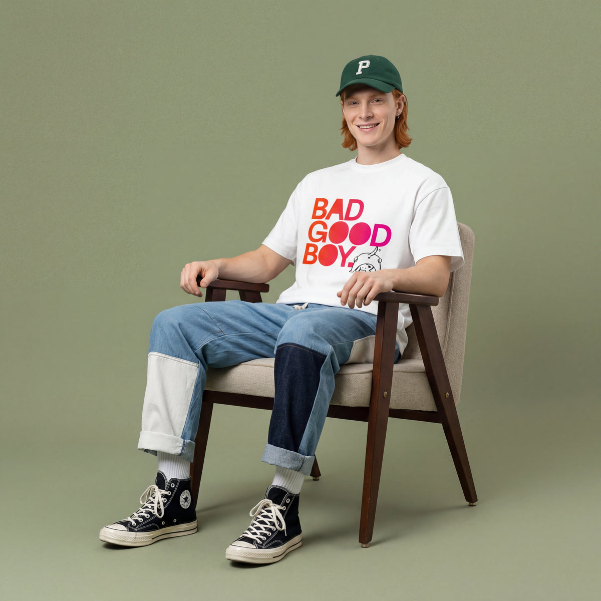 Bad Good Boy. — BAD GOOD BOY Collection — White Men’s box tee