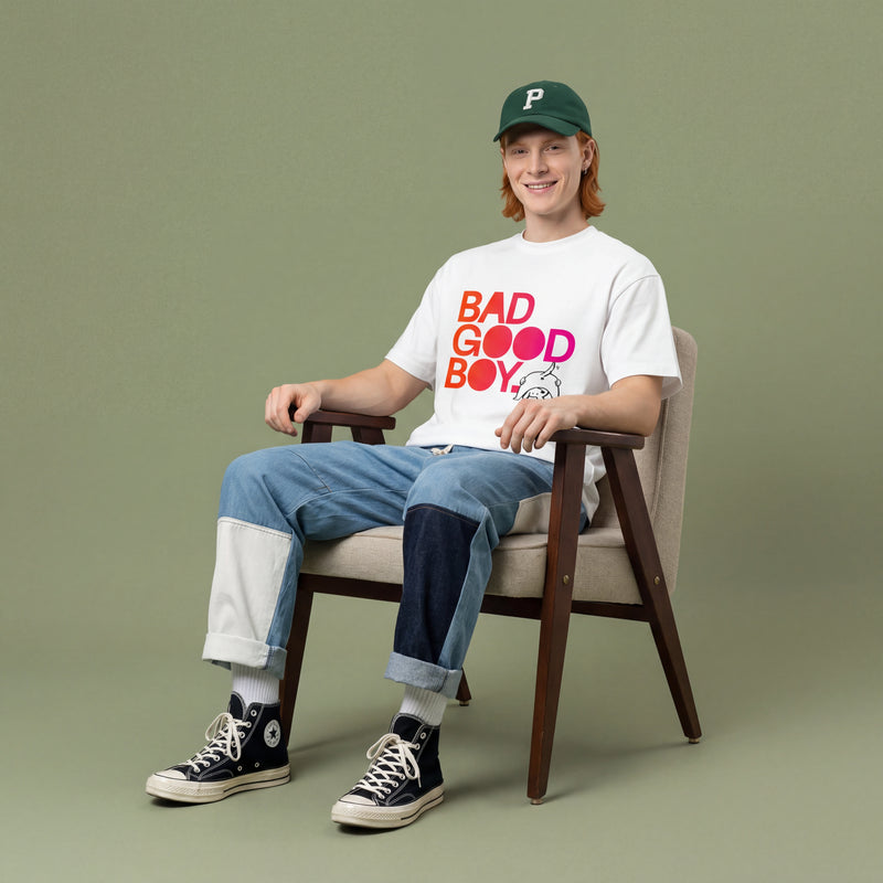 Bad Good Boy. — BAD GOOD BOY Collection — White Men’s box tee