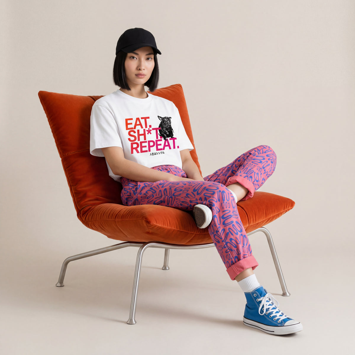 EAT. SH*T. REPEAT. — BAD GOOD BOY Collection — White Men’s box tee