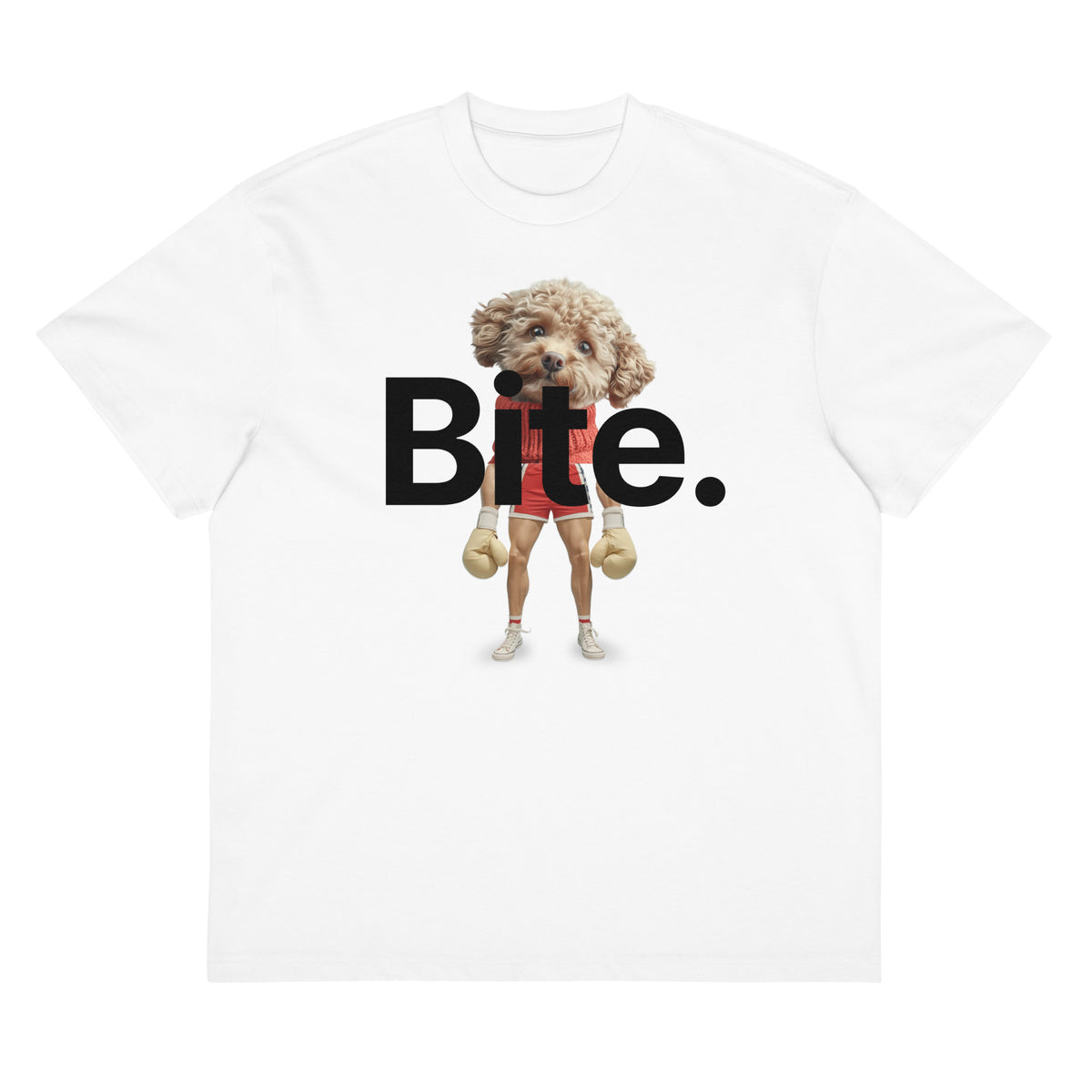 Bite — SUAPM TYPO Collection — White Unisex box tee